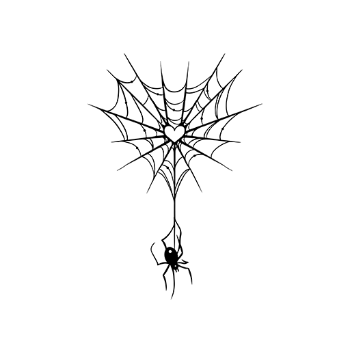卡通蜘蛛图案手绘爱心蜘蛛印花素材男装印花素材蜘蛛网图案